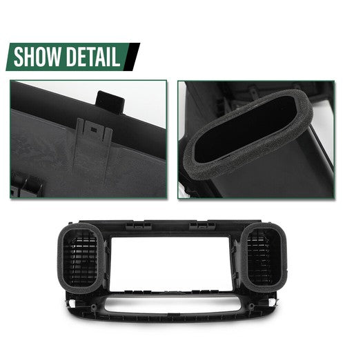 Solid Spare Fit For 2002-2006 Toyota Camry Center Dash Radio Bezel Air Vent Trim Gray