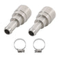 Solid Spare 2×Heater Core Coolant Hose Connectors Fit For 1998-14 Silverado Tahoe Suburban