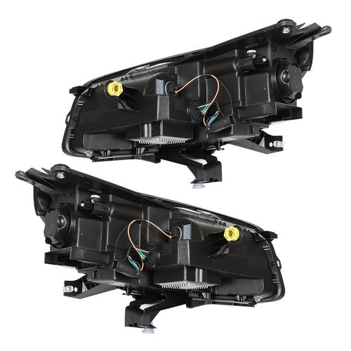 Solid Spare Headlights Replacement Pair w/ LED Tube For GMC Acadia 2013-2016 LH+RH Halogen