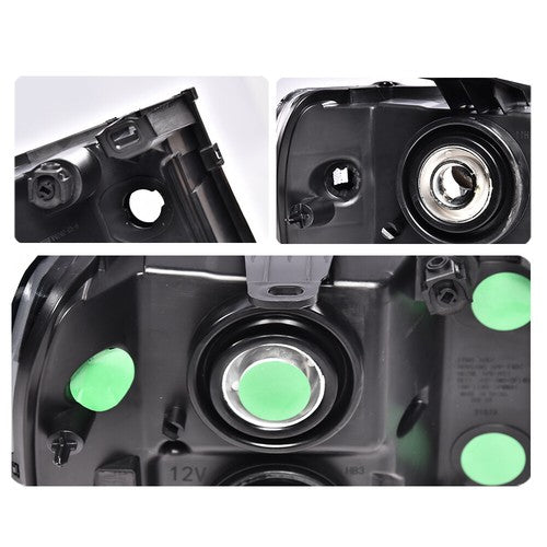 Solid Spare Fit For 07-2013 GMC Sierra 1500 07-14 2500HD 3500HD Smoke Headlights Replacement