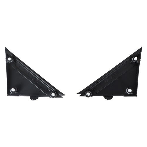 Solid Spare Left & Right Door Mirror Flag Cover Moldings Gloss Black For Fiat 500 2012-2017