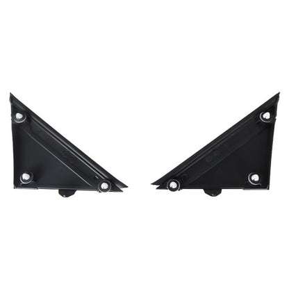 Solid Spare Left & Right Door Mirror Flag Cover Moldings Gloss Black For Fiat 500 2012-2017