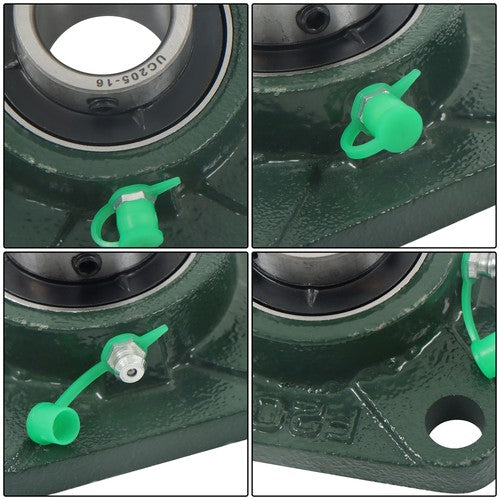 Solid Spare 6Pcs UCF205-16 Pillow Block Flange Bearing 1" Bore Solid Base Self Aligning