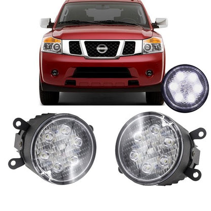 For Nissan Armada 2008-2019 Clear Lens LH+RH LED DRL Fog Light pair