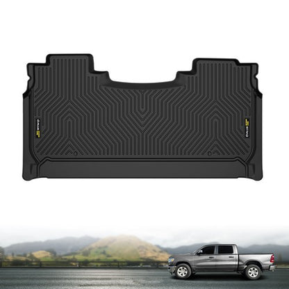 Solid Spare Fit For 2019-2026 Ram 1500 Crew Cab w/ Underseat Storage TPE 2nd Row Floor Mats