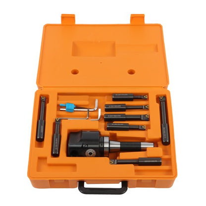 Solid Spare 3" Boring head R8 Shank +TCMT 8pcs Indexable 3/4" Boring Bar Set
