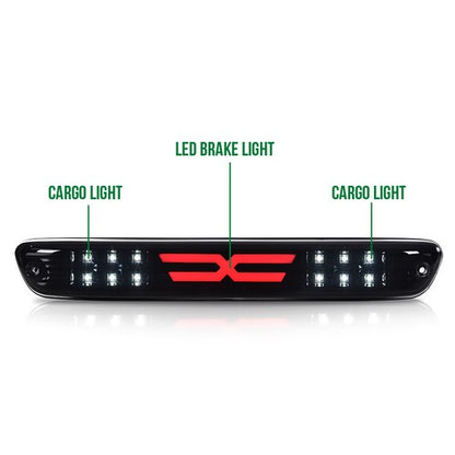 Solid Spare Smoked LED Rear 3rd Third Brake Light Cargo Lamp Fit For 04-12 Colorado Canyon