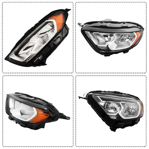 Solid Spare Pair For Ford EcoSport S Sport 2018-2022 Driver+Passenger Side Clear Headlights