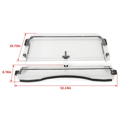 Solid Spare For 2019-2025 Kawasaki Mule Pro MX Front Flip Windshield Scratch Resistant