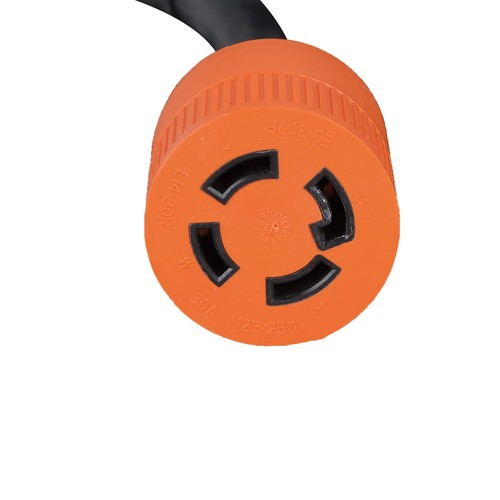 Solid Spare 25FT 30 Amp Generator RV Power Extension Cord Twist Lock NEMA L14-30P/R 4-Prong