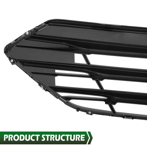Solid Spare Fit For 2017-2018 Hyundai Santa Fe Sport Front Bumper Upper Grille Assembly