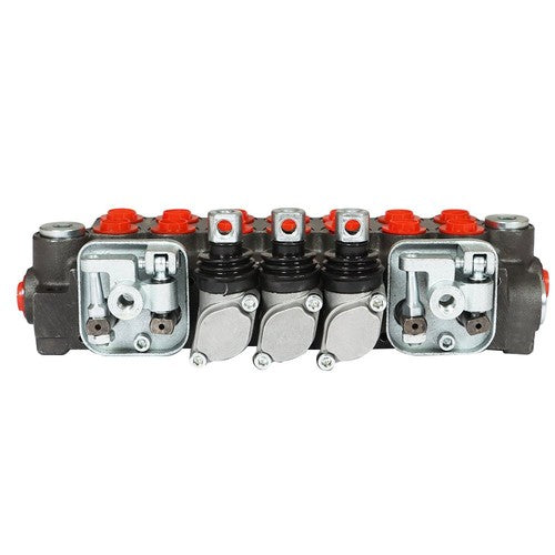 Solid Spare Hydraulic Backhoe Directional Control Valve w/ 2 Joysticks, 6 Spool, 11 GPM