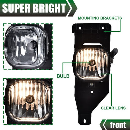 Solid Spare Fit For 05-07 Ford F-250 F-350 F-450/05 Excursion Smoke Fog Lights Assembly