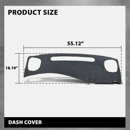 Solid Spare Fit For 98-02 Chevy S10 Blazer GMC S15 Jimmy TPE Dash Board Cap Cover Pad Gray