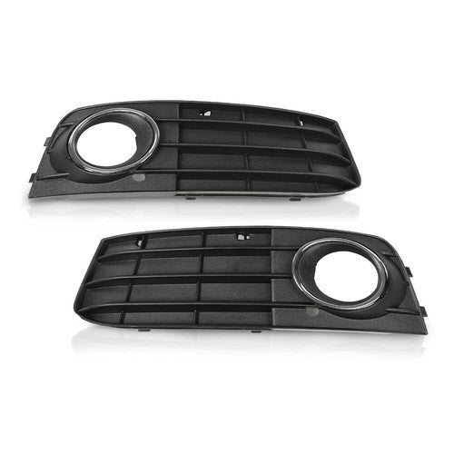 Solid Spare Fit For 09-11 Audi A4 B8 A4L Front Bumper Fog Light Grille Grill Cover Pair