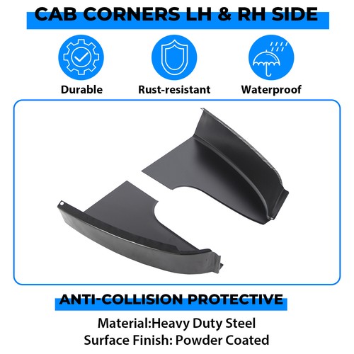 Solid Spare Cab Corners & Rocker Panels 4 PC Kit For 1973-1987 Chevy GMC C10 K10 Truck LH RH