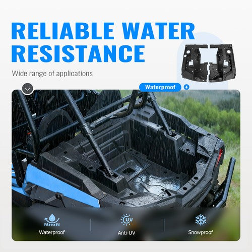 Solid Spare For 2014-2023 Polaris RZR XP Turbo 4 Left+Right Section Textured Rear Bed Box