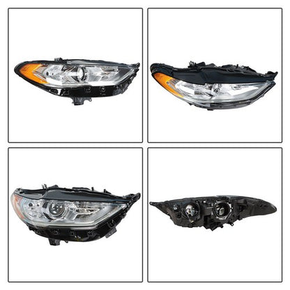 Solid Spare Projector Headlight Chrome Housing W/LED DRL For Ford Fusion 2017-19 Right Side