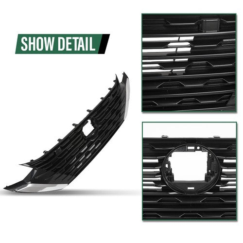 Solid Spare Front Bumper Upper Grille Fit For 2024-2025 Nissan Sentra S SV 62310-6LY0A
