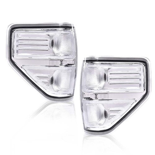 Solid Spare Clear Chrome Tail Lights Brake Lamps Fit For 2009-2014 Ford F150 F-150 Pickup