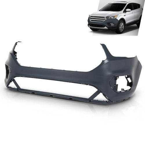 Solid Spare Front Bumper Cover Fascia Fit For 2017 2018 2019 Ford Escape W/o Sensor Holes