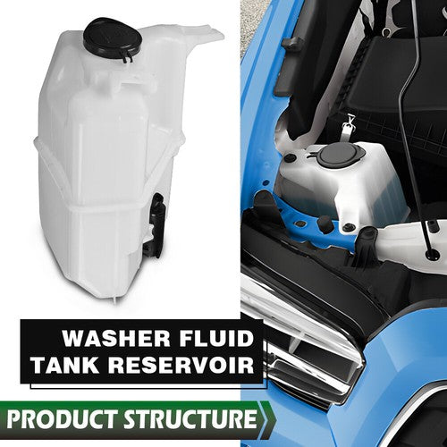 Solid Spare Fit For 16-20 Toyota Tacoma Washer Fluid Reservoir W/Cap & Pump 8531504100