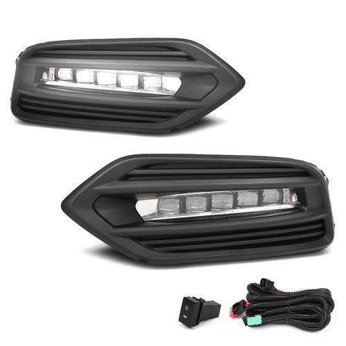Solid Spare LED Fog Lights Driving Lamps w/ Wiring+Switch Fit For 2019-2022 Honda HRV HR-V