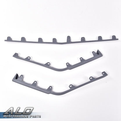 Solid Spare Fit For 09-15 Cadillac CTS V Gray Front Bumper Trim Molding Kit GM1044116