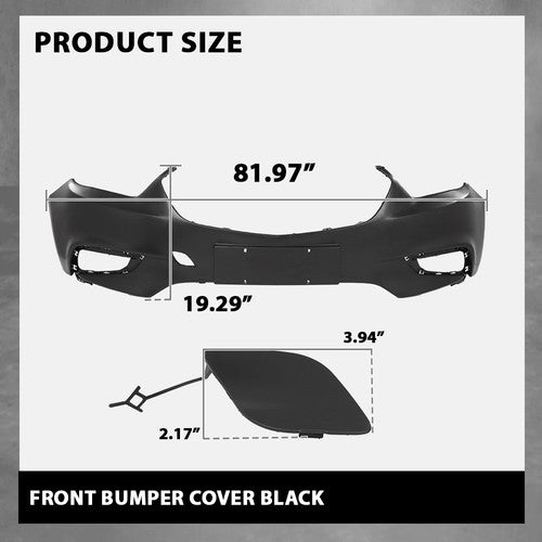 Solid Spare Fit For 17-21 Buick Encore Front Bumper Cover Fascia w/o Sensor Hole GM1014128