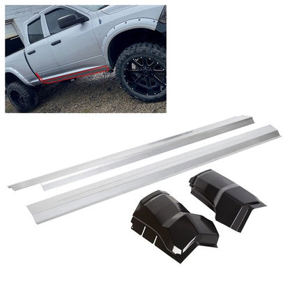 Solid Spare Rocker Panels Cab Corner For 09-18 Dodge Ram 1500 2500 3500 Extended & Quad Cab