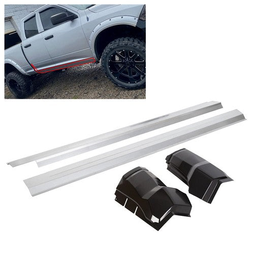 Solid Spare Rocker Panels Cab Corner For 09-18 Dodge Ram 1500 2500 3500 Extended & Quad Cab
