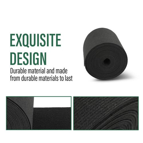 Solid Spare 12" x 75' Ribbed Bunk Carpet / Marine Boat Trailer Runners / Outdoor - Black