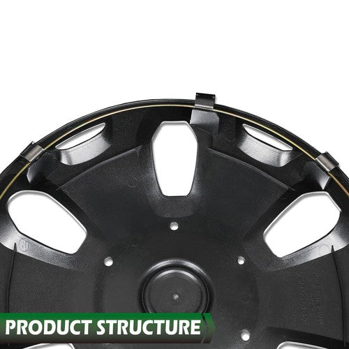 Solid Spare Fit For 2010 2011-2013 Ford Transit Connect Van 15" Wheel Covers Hub Caps 4pcs