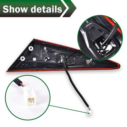 Solid Spare Fit For 2016-2020 Honda Civic Sedan Trunk Rear Tail Light Lamp Left+Right
