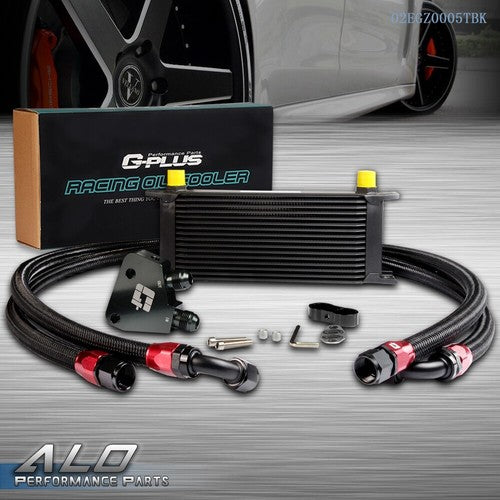 Solid Spare Fit For LS1 LS2 LS3 Engine 16 Row 10AN Oil Cooler + Filter Adapter + Hose Kit