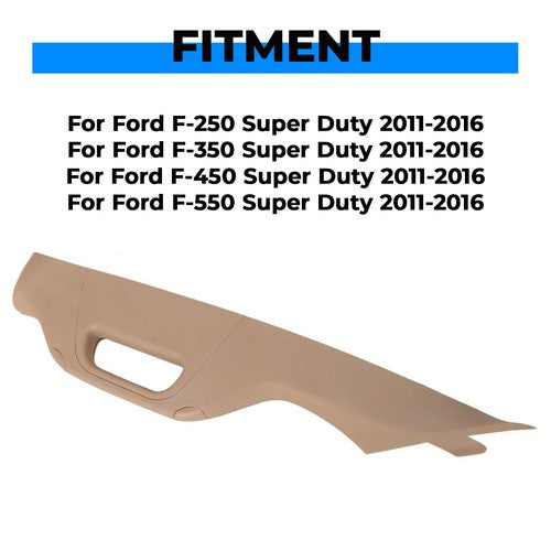 Solid Spare Driver A Pillar Handle Adobe Tan For 2011-2016 Ford F-250 F-350 F-450 Super Duty