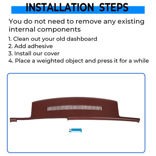 Solid Spare Dash Cover Cap Garnet For 88-94 Chevy GMC Pickup Blazer Suburban