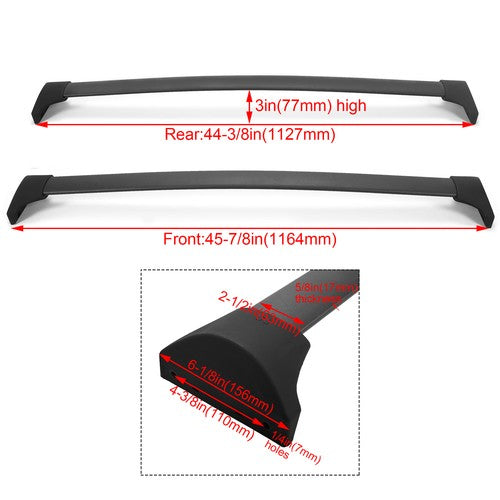 Solid Spare For 2016-2022 Honda Pilot Top Roof Rack Rail Cross Bars Aluminum Luggage Cargo