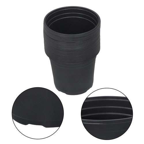 Solid Spare 100 Pcs 6' Plastic Flower Pots Seedling Cups Black W/Drainage Hole
