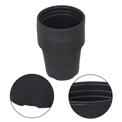 Solid Spare 100 Pcs 6' Plastic Flower Pots Seedling Cups Black W/Drainage Hole