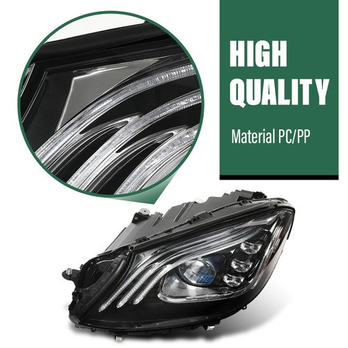 Solid Spare LED Headlight Left Side Fit For 2018-2021 Mercedes-Benz S Class W222 S560 S63