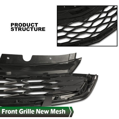 Solid Spare Fit For 2018-2021 Chevrolet Equinox Front Bumper Upper Grille Black Grill