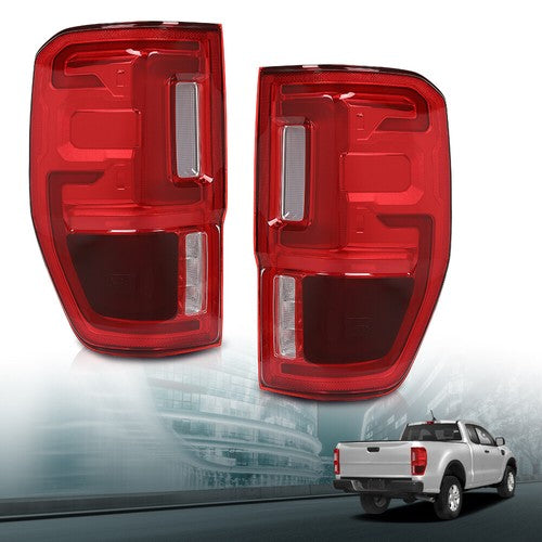 Solid Spare LED Tail Lights Fit For 19-23 Ford Ranger w/ Blind Spot Brake Lamps Left+Right