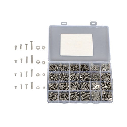 Solid Spare 700 Pack4-40#6-32#8-32#10-24 Stainless Steel Bolts and Nuts Kit With a Box