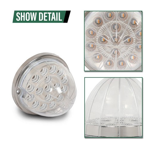 Solid Spare 2pcs LED Watermelon Light Side Marker Turn Signal Light Indicator Light Clear