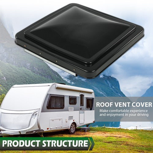 Solid Spare 2 pack 14"X14" Replacement RV Roof Vent Cover Black Camper (Trailer) Vent Cover