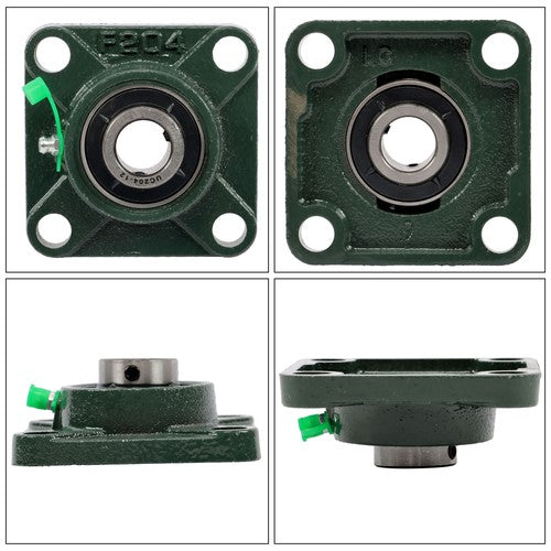 Solid Spare 6Pcs UCF204-12 Pillow Block Flange Bearing 3/4" Bore 4 Bolt Solid Base