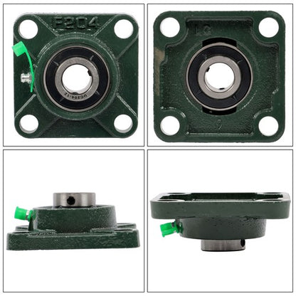 Solid Spare 6Pcs UCF204-12 Pillow Block Flange Bearing 3/4" Bore 4 Bolt Solid Base