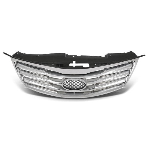 Solid Spare Fit For 12-14 Hyundai Azera Front Bumper Upper Grille Grill Black & Chrome