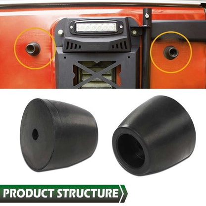 Solid Spare 2pcs Cargo Trailer Truck Replacement Ramp Door Rubber Bumpers Stop Cone 2" Tall